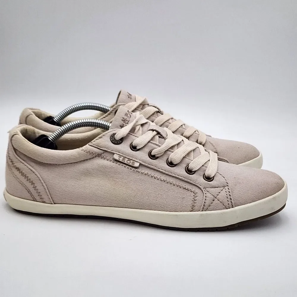 Women's‎ Sneakers Taos Star Khaki Canvas Casual Walking Shoes 10 Comfort READ